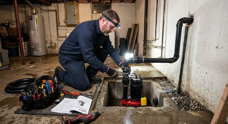 Basement Drainage Installation in Huntsville, AL
